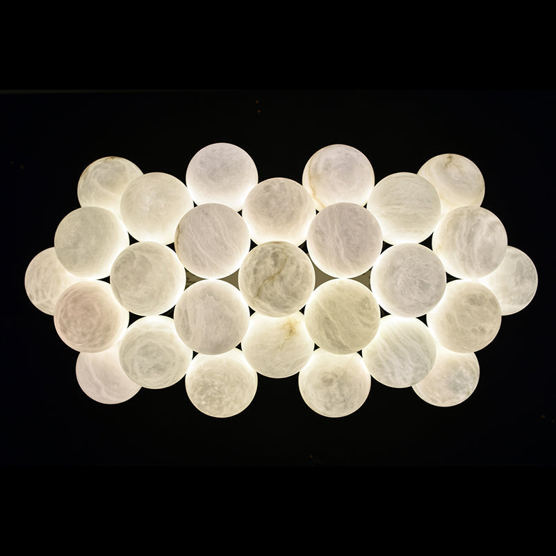 Rectangular Chandelier Alabaster Ball Chandelier - product detail 4