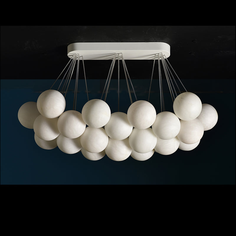 Rectangular Chandelier Alabaster Ball Chandelier - product detail 2
