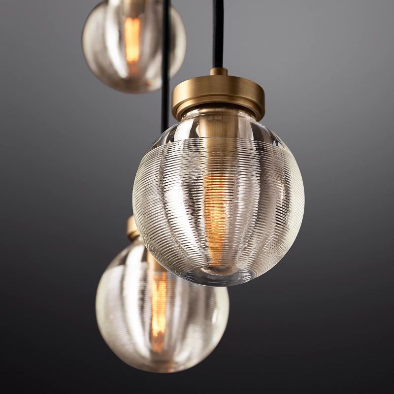 Pearl Spherical Modern Rectangular Chandelier 36”