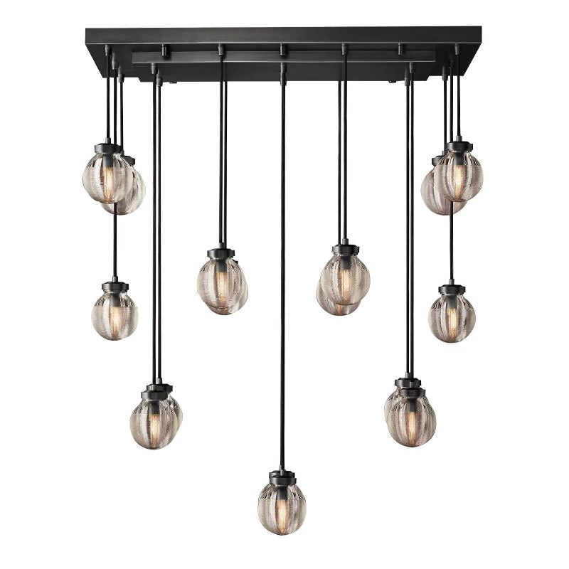 Pearl Spherical Modern Rectangular Chandelier 36”