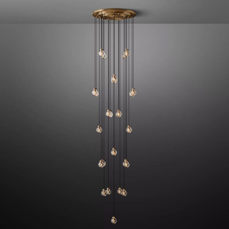 Pearl Spherical Modern Round Chandelier 38"