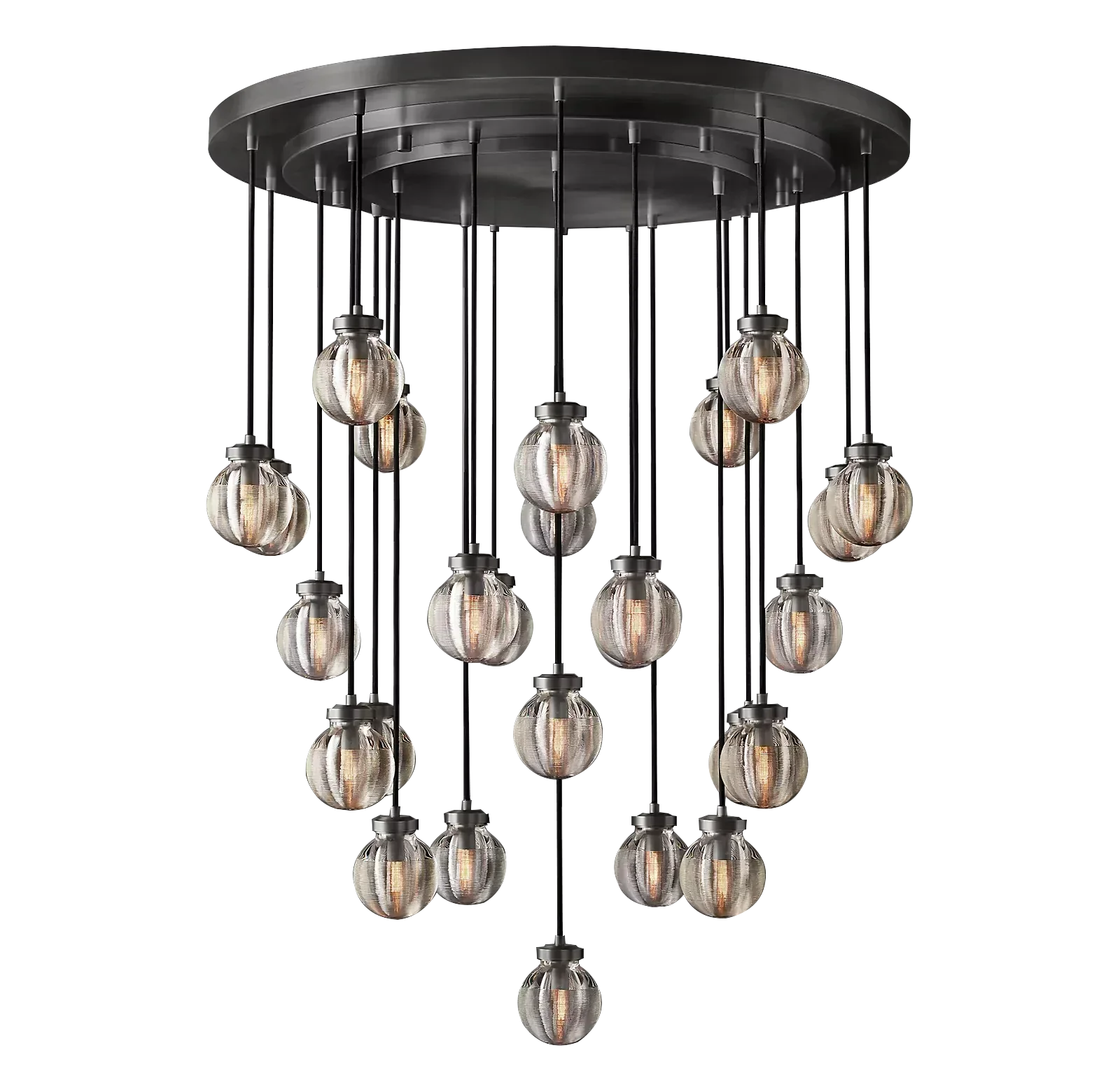 Pearl Spherical Modern Round Chandelier 38"