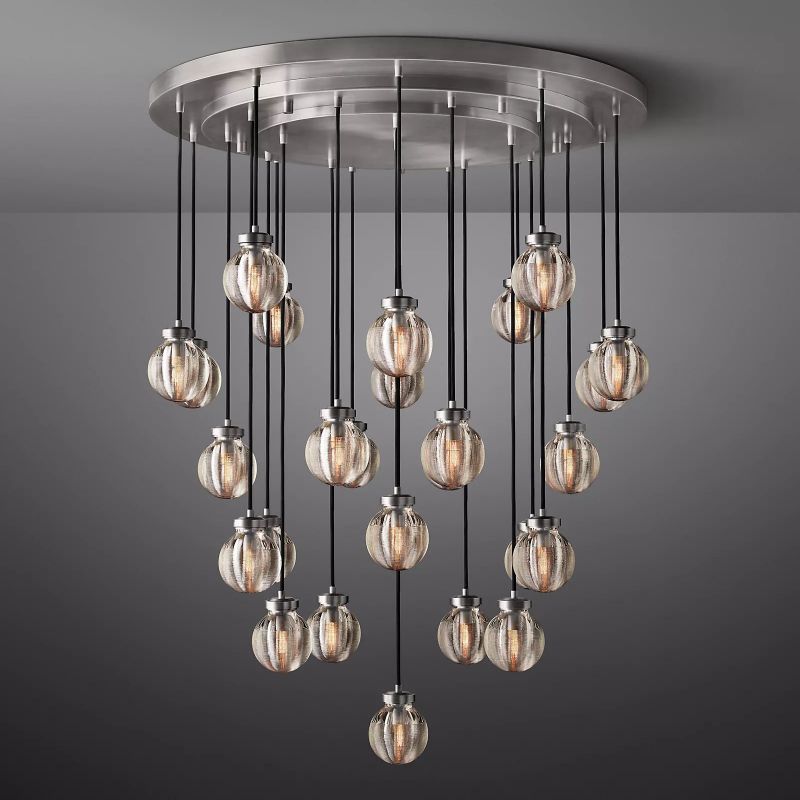 Pearl Spherical Modern Round Chandelier 38"