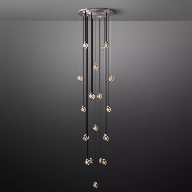 Pearl Spherical Modern Round Chandelier 38"