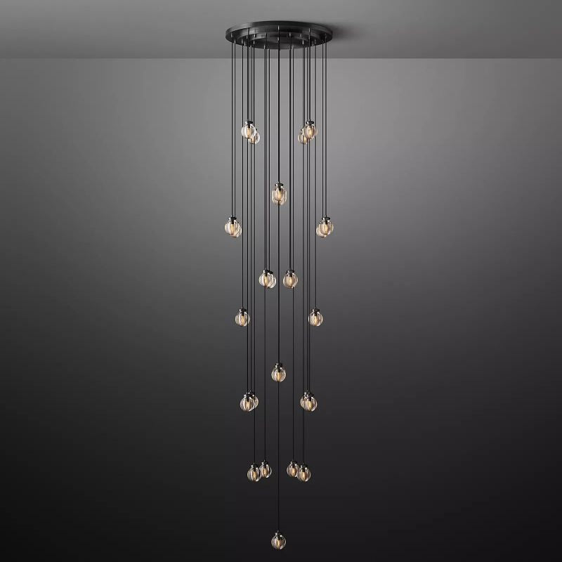 Pearl Spherical Modern Round Chandelier 38"