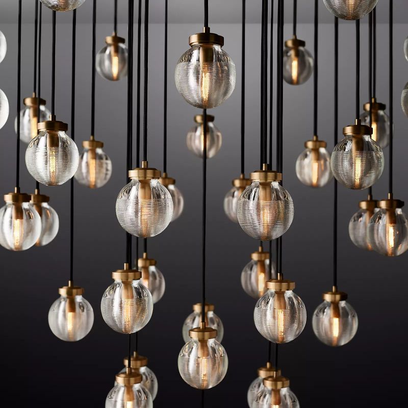 Pearl Spherical Modern Round Chandelier 48"