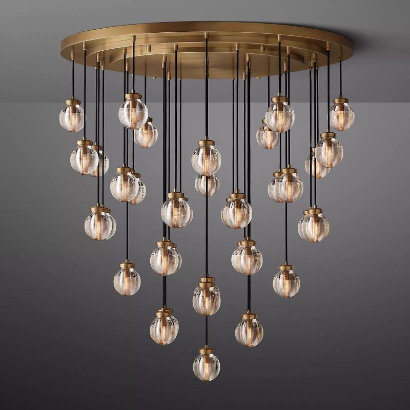 Pearl Spherical Modern Round Chandelier 48"
