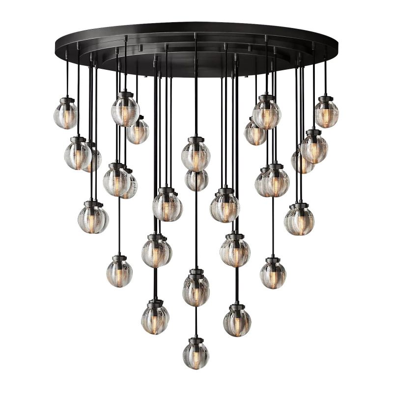 Pearl Spherical Modern Round Chandelier 48"
