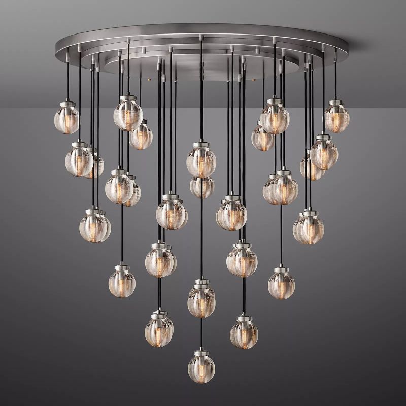 Pearl Spherical Modern Round Chandelier 48"