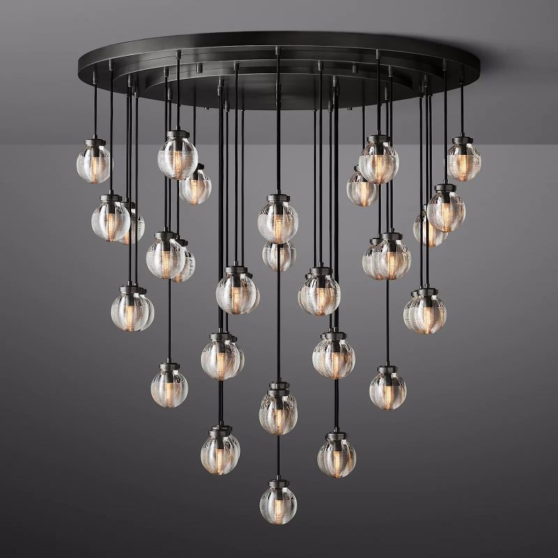 Pearl Spherical Modern Round Chandelier 48"