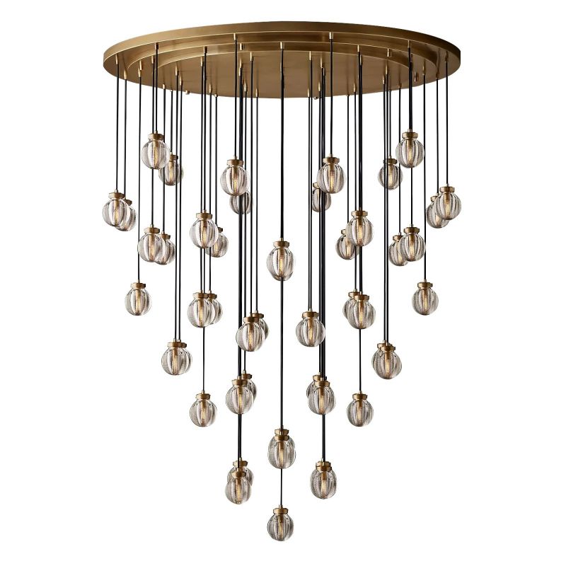 Pearl Spherical Modern Round Chandelier 60"