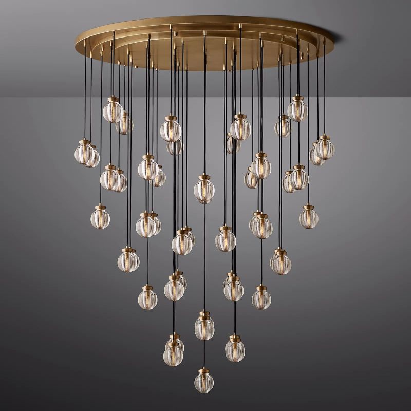 Pearl Spherical Modern Round Chandelier 60"