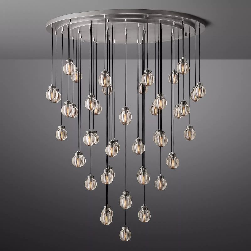 Pearl Spherical Modern Round Chandelier 60"