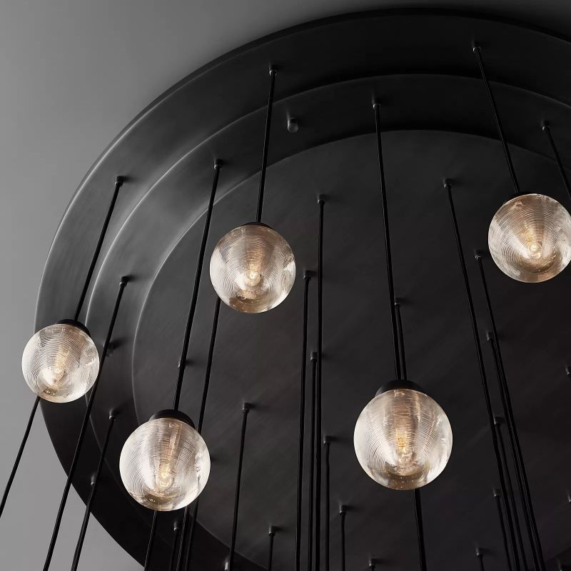 Pearl Spherical Modern Round Chandelier 60"