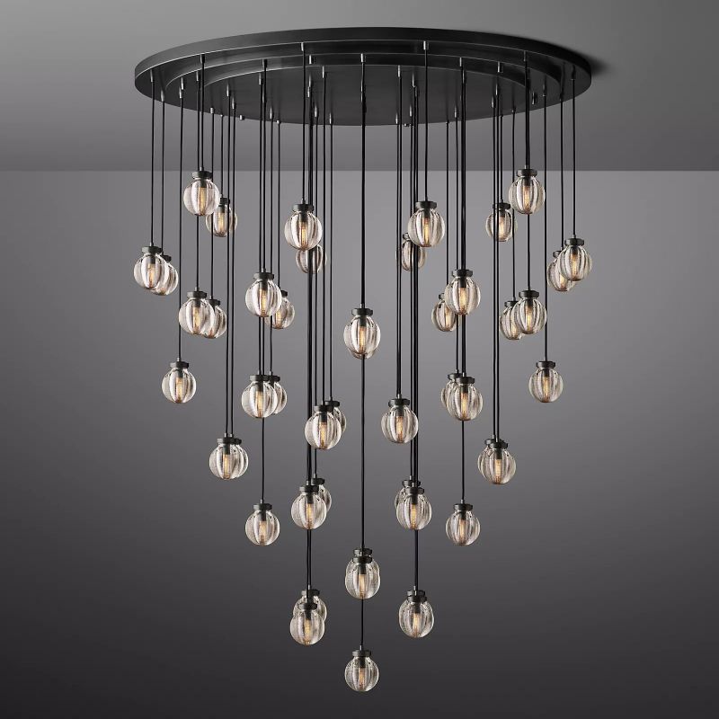 Pearl Spherical Modern Round Chandelier 60"