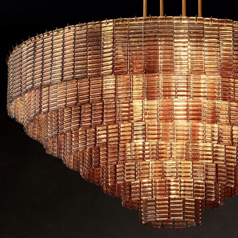 Sireni Glass Round Chandelier 41”