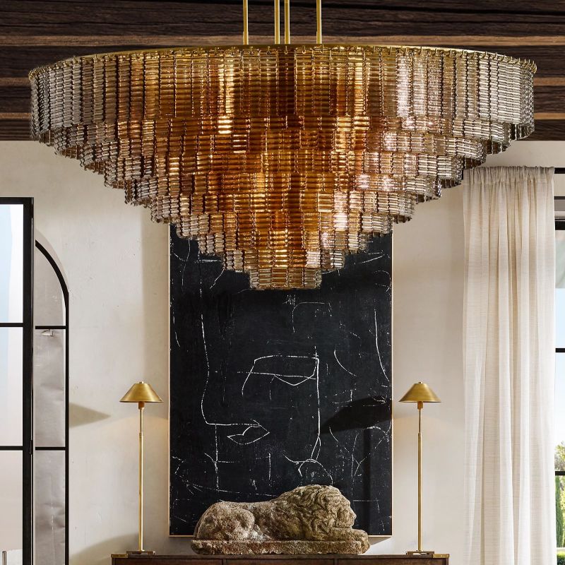 Sireni Glass Round Chandelier 41”