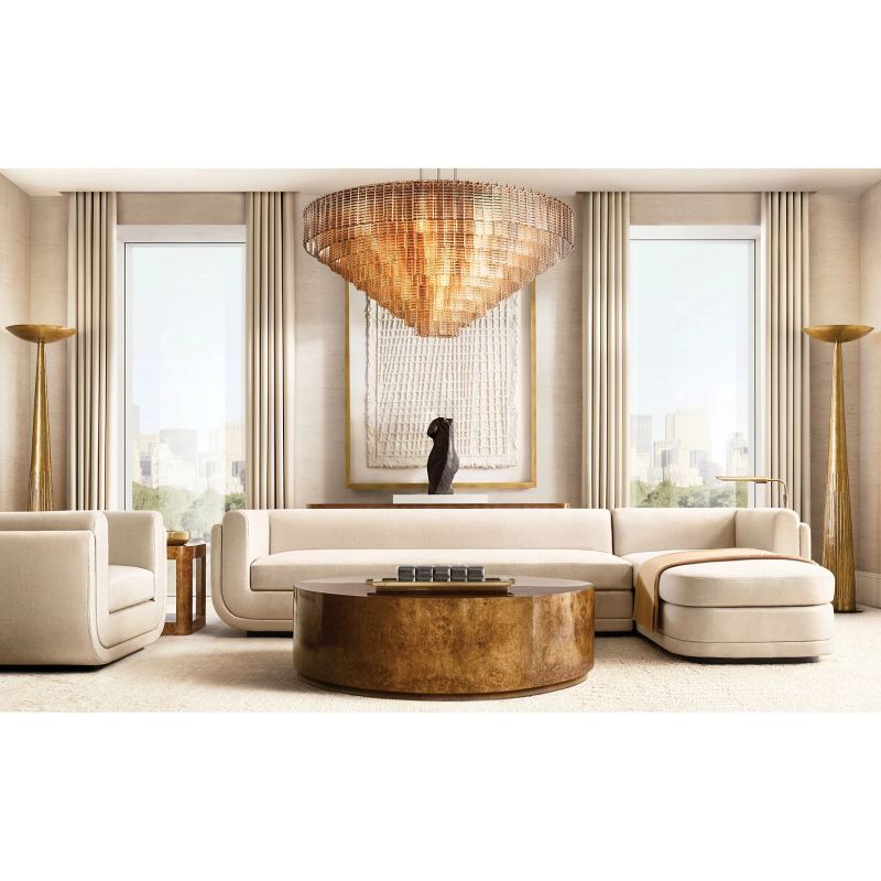 Sireni Glass Round Chandelier 41”