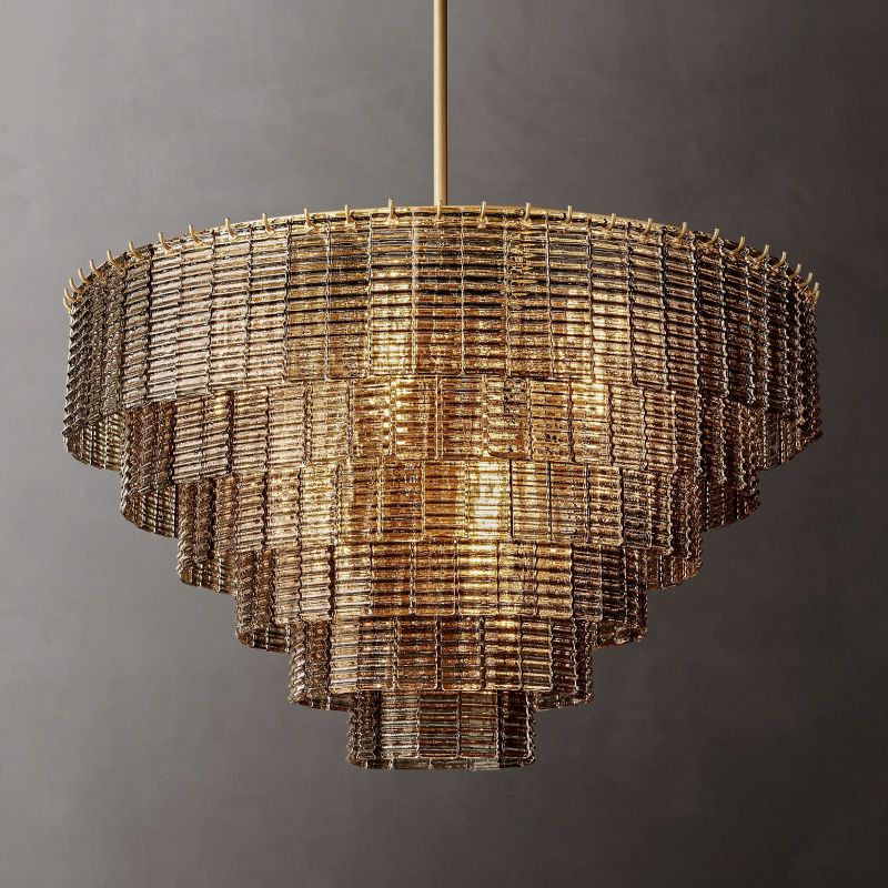 Sireni Glass Round Chandelier 41”