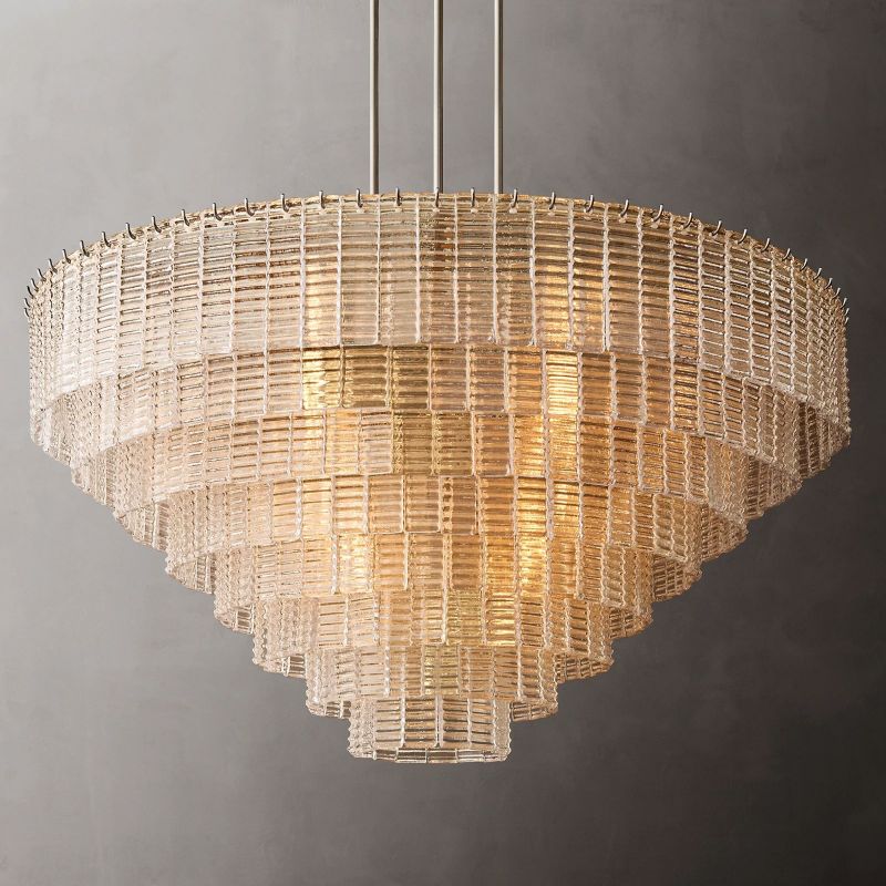 Sireni Glass Round Chandelier 52”