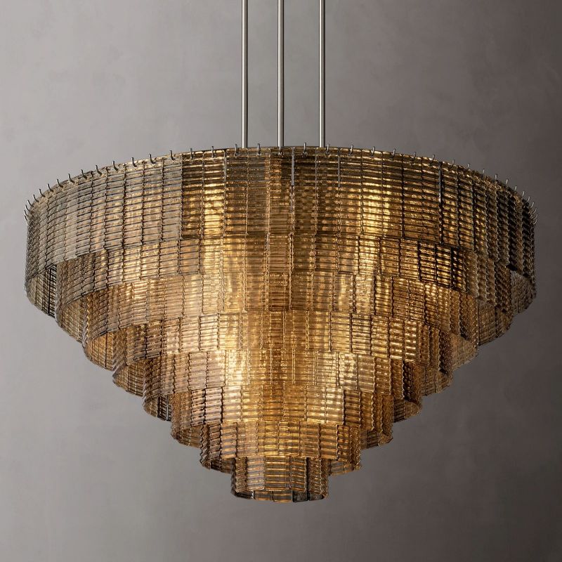 Sireni Glass Round Chandelier 52”