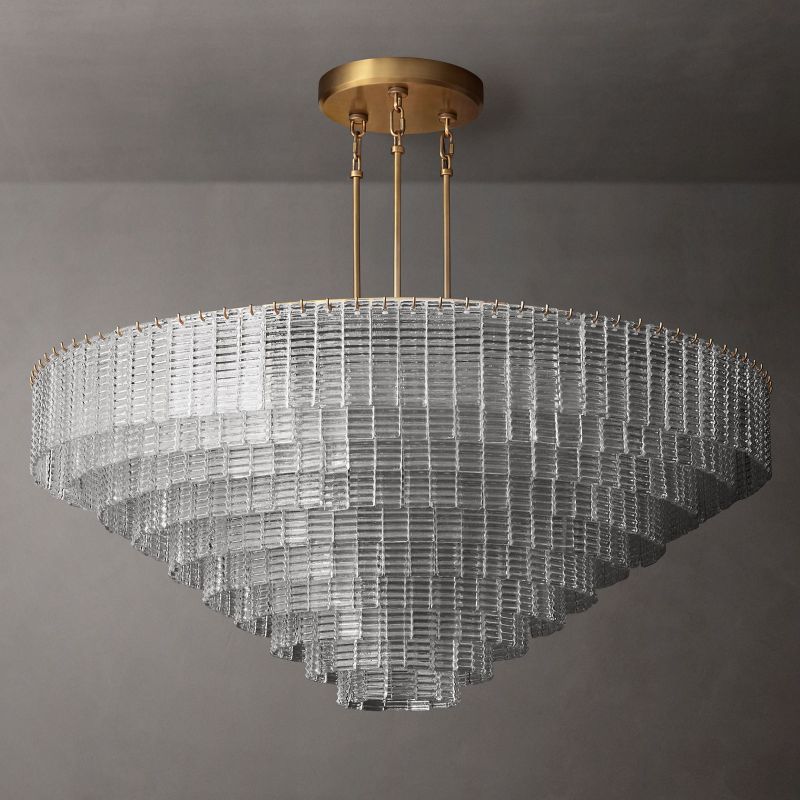 Sireni Glass Round Chandelier 65"