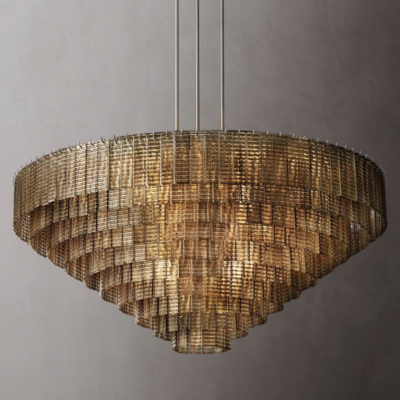 Sireni Glass Round Chandelier 65"