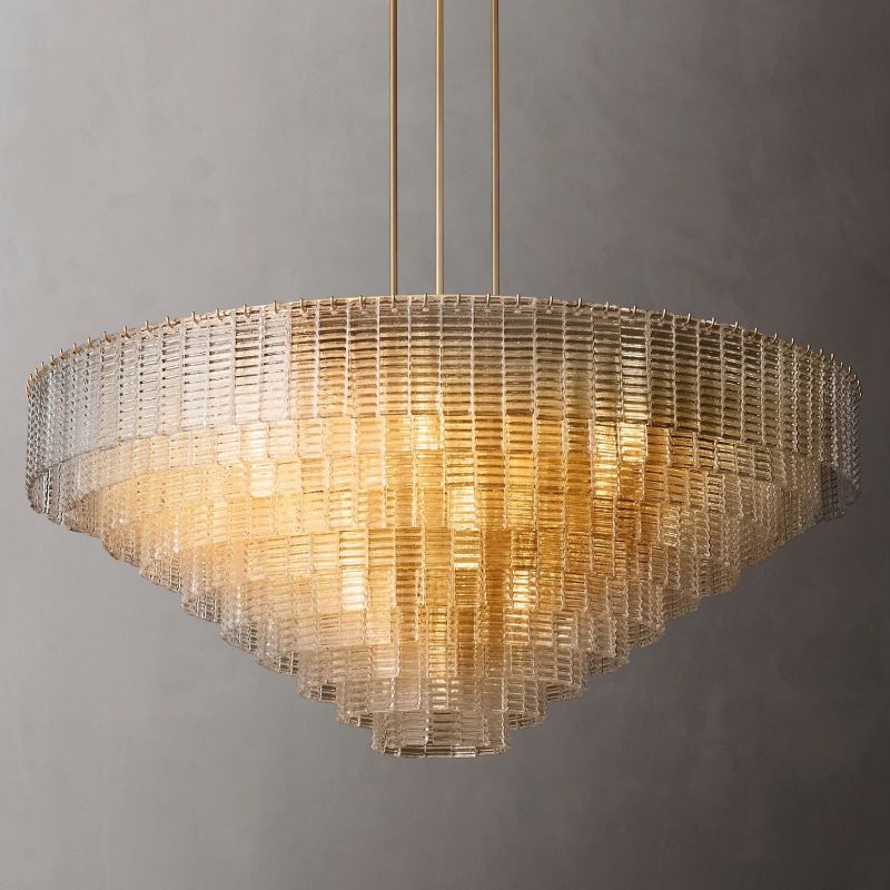 Sireni Glass Round Chandelier 65"