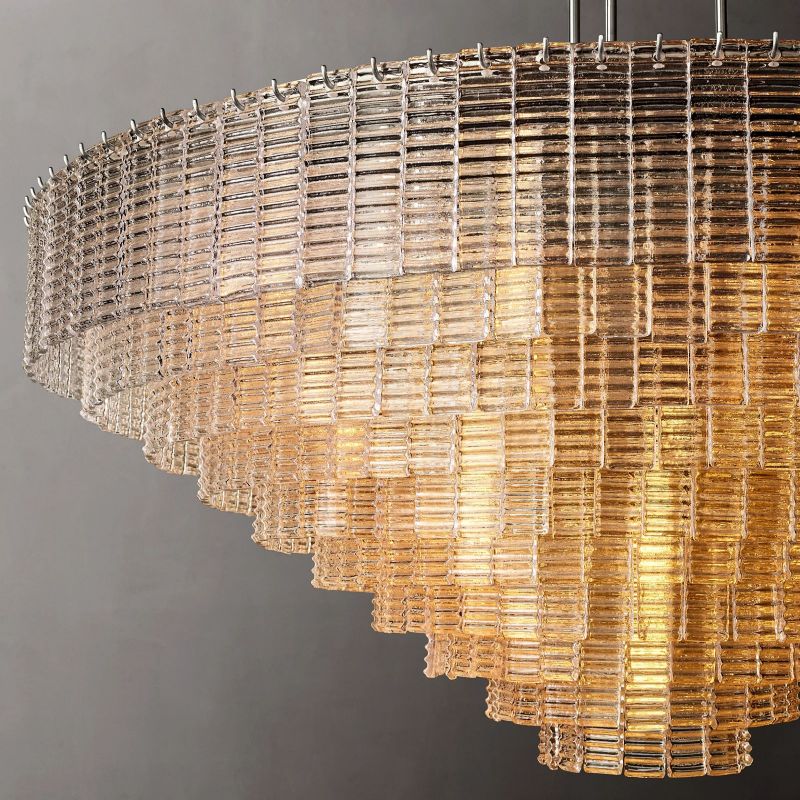 Sireni Glass Round Chandelier 65"