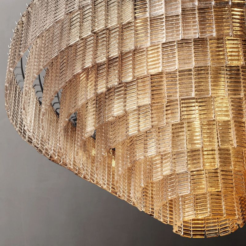 Sireni Glass Round Chandelier 65"