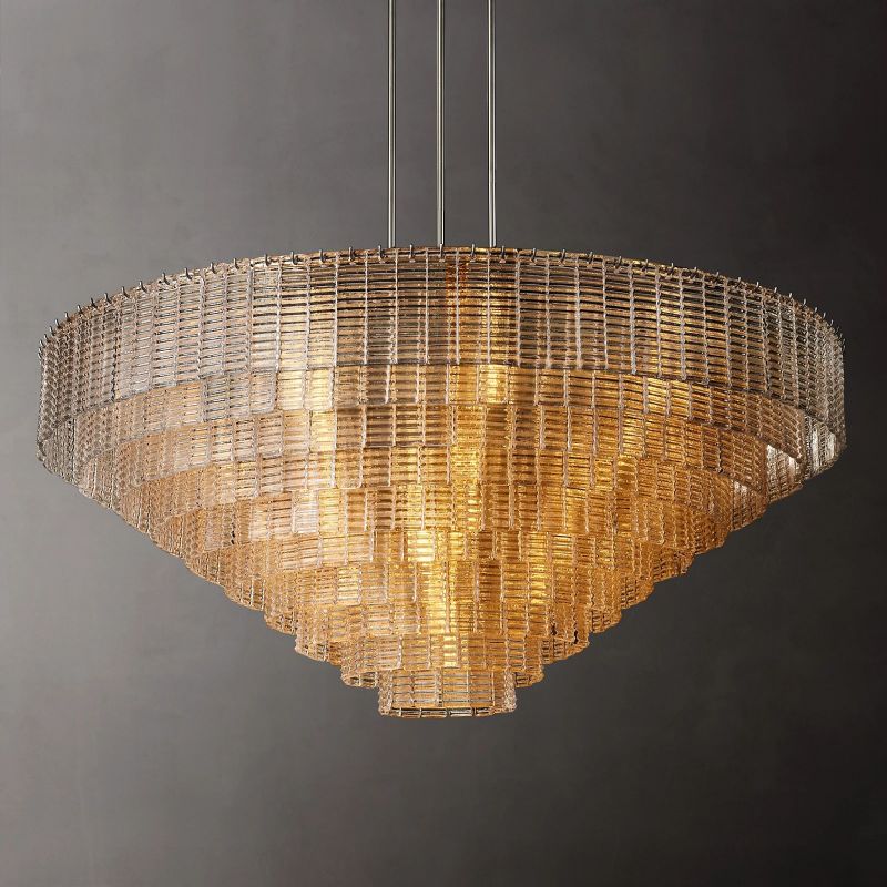 Sireni Glass Round Chandelier 65"