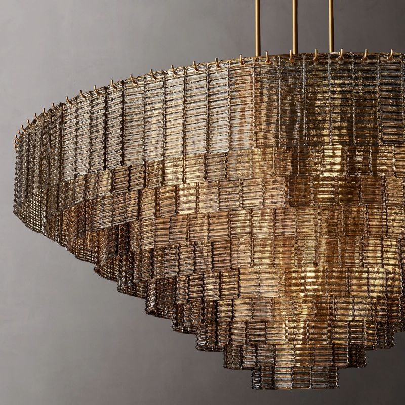 Sireni Glass Round Chandelier 65"
