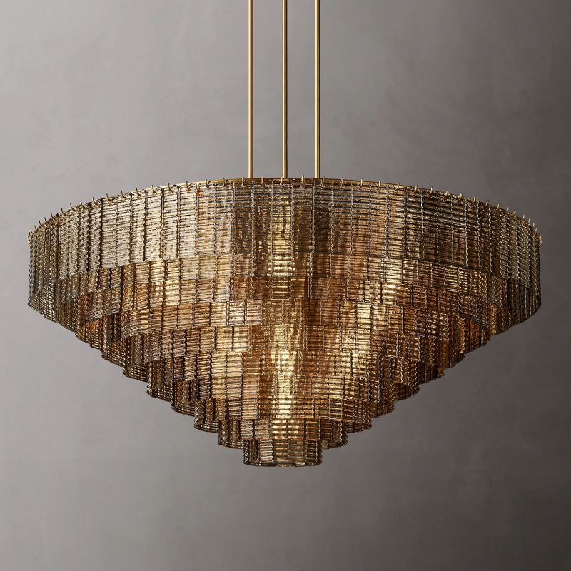 Sireni Glass Round Chandelier 65"