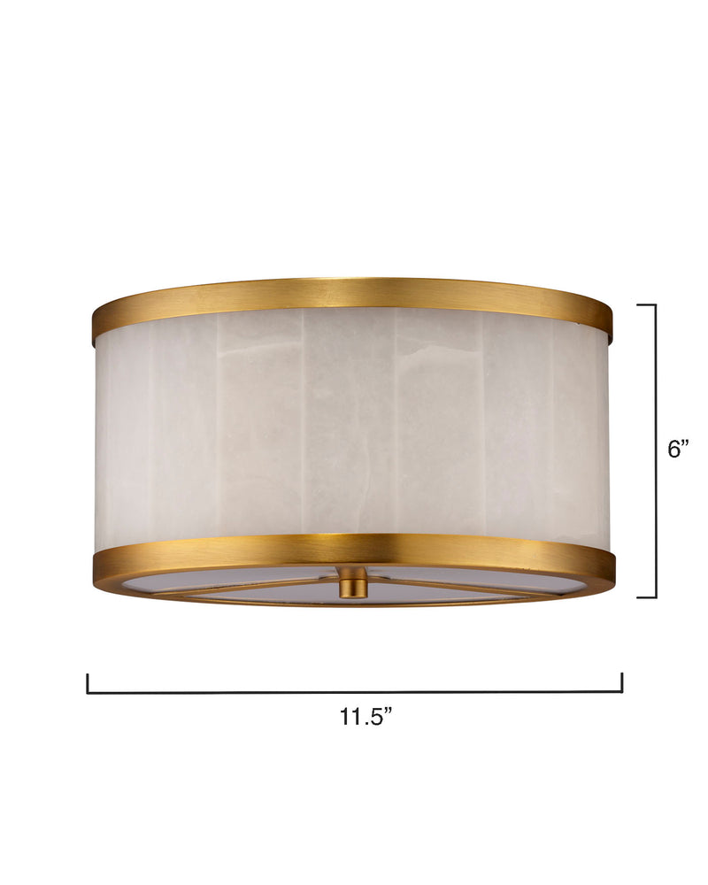 Small Upsala Alabaster Flush Mount Ceiling Light - product detail 2