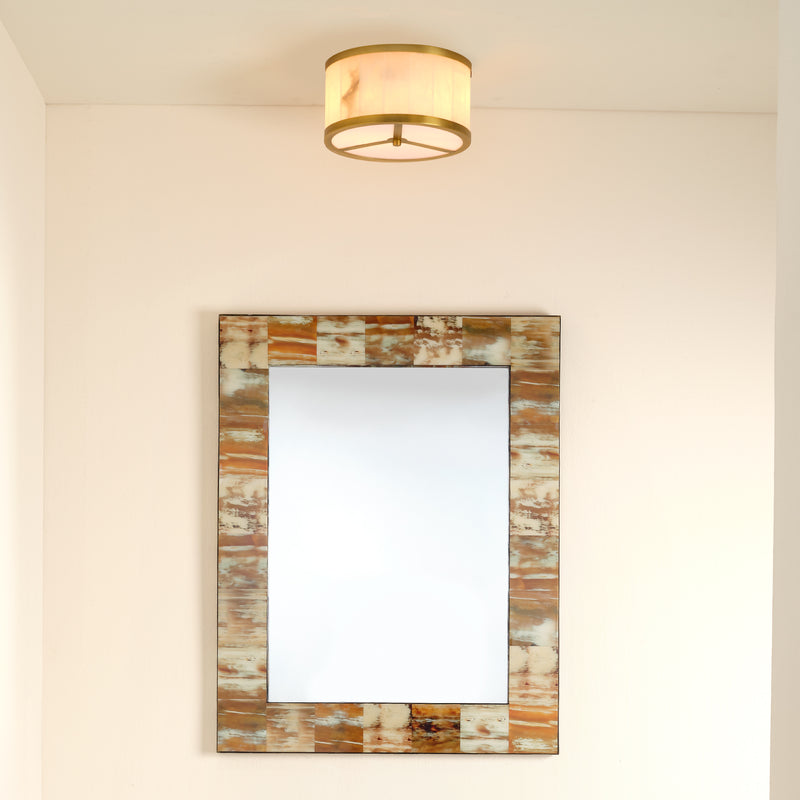 Small Upsala Alabaster Flush Mount Ceiling Light - product detail 5