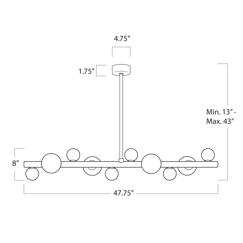 Styx Alabaster Chandelier - product detail 8