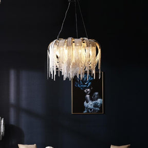 Alisa Luxury Aluminum Chain Tassel Chandelier