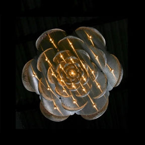 Modern Aluminum Chain Flower Chandelier