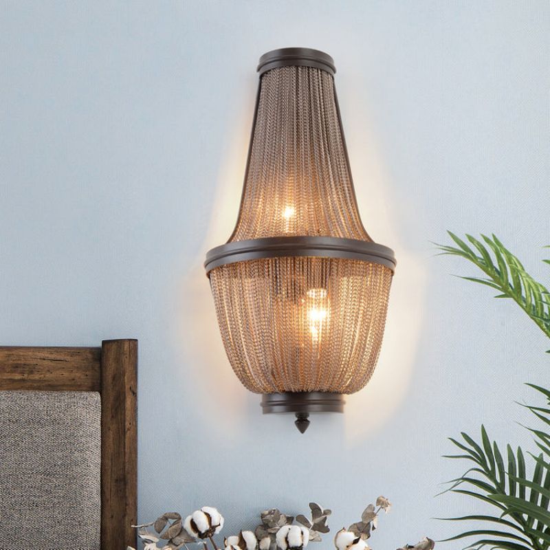 Aluminum Chain Wall Sconce In Living Room - product detail 10