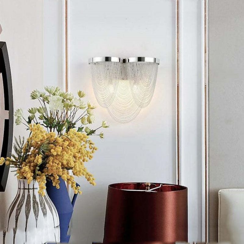 Aluminum Chain Tassel Wall Sconce - product detail 2