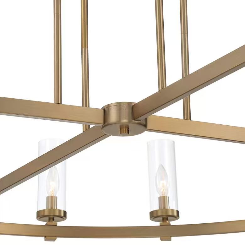 Luna Aurelia 60" Wide 18-Light Modern Brass Finish Ring Chandelier