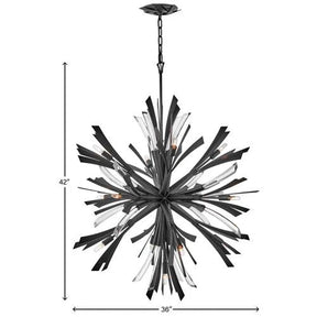 Bergamots 13 Lights  Chandelier 42"H