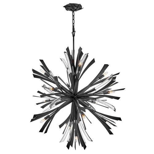 Bergamots 13 Lights  Chandelier 42"H