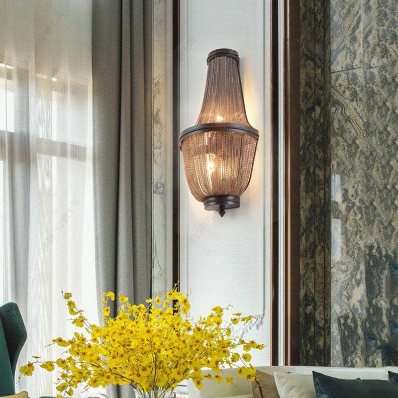Aluminum Chain Wall Sconce In Living Room - product detail 16