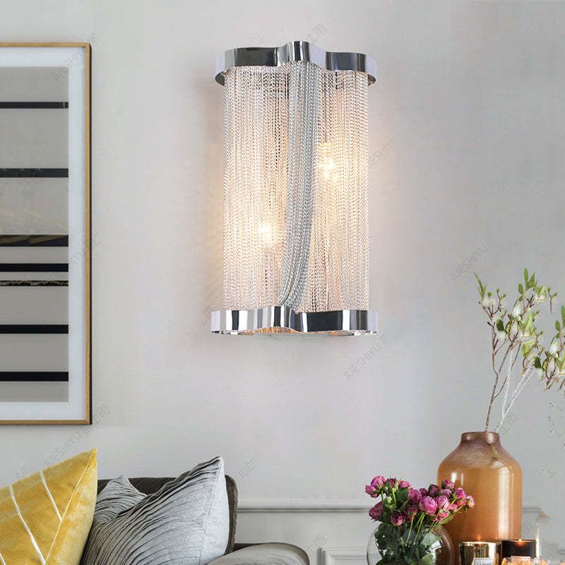Ashley Aluminum Chain Tassel Wall Sconce - product detail 10