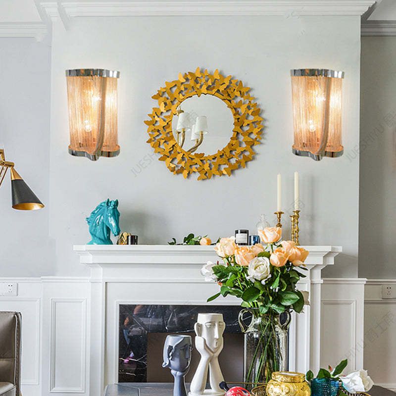 Ashley Aluminum Chain Tassel Wall Sconce - product detail 11