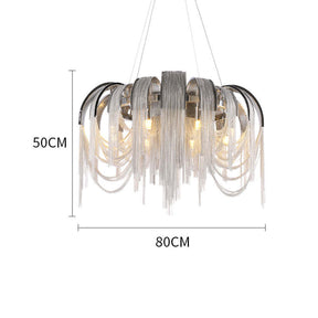 Alisa Luxury Aluminum Chain Tassel Chandelier