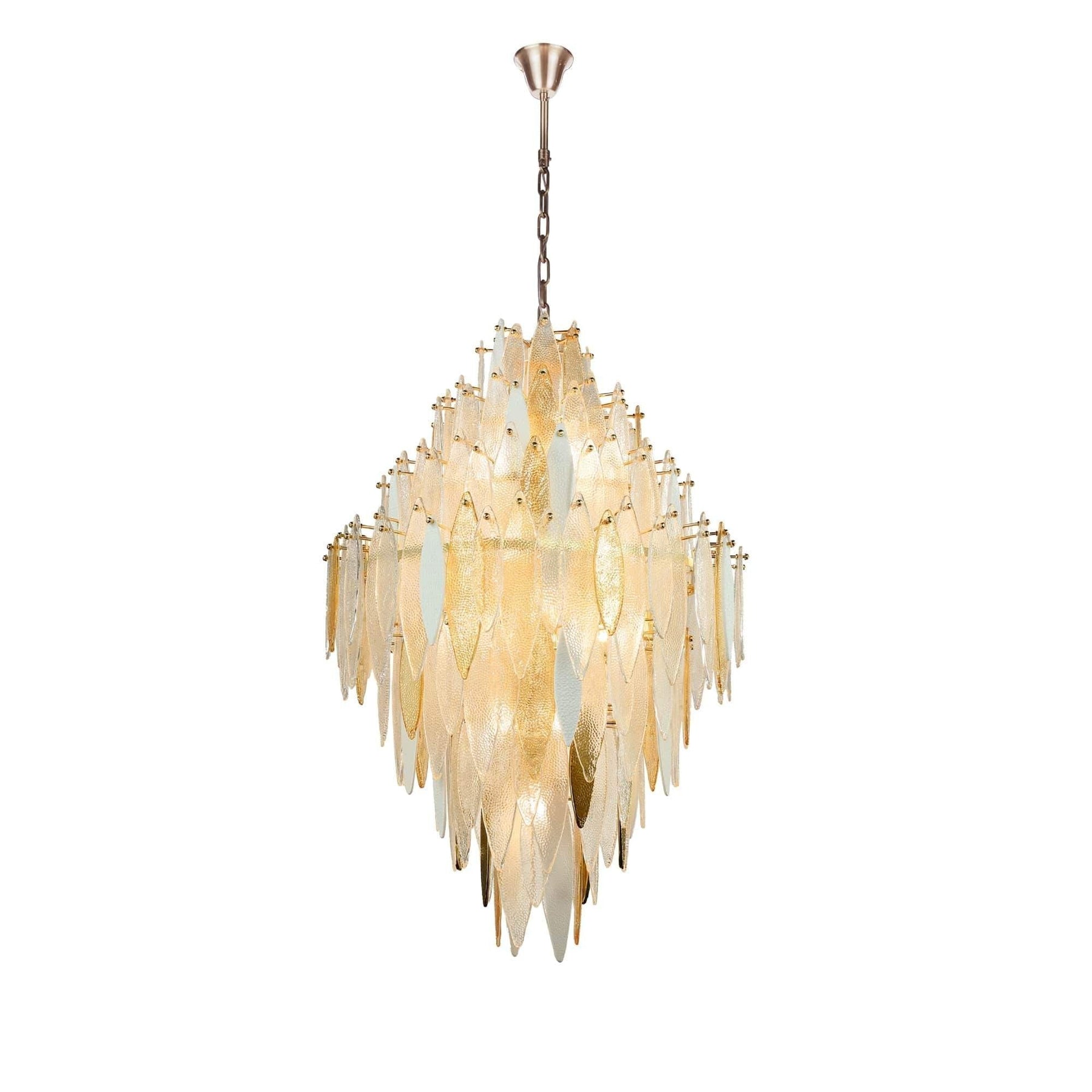 Alba Empire Tiered Oval Glass Chandelier