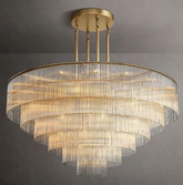 Multi-Layer K9 Crystal Round Chandelier 60"