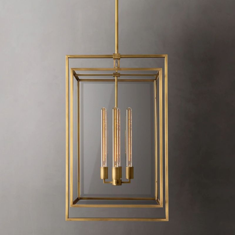 Beckman Glass Lantern Modern Pendant
